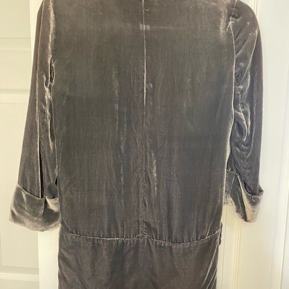 Wilfred Velvet Open Front Jacket 0 grey Viscose Silk 3/4 rolled sleeves career - Picture 10 of 16